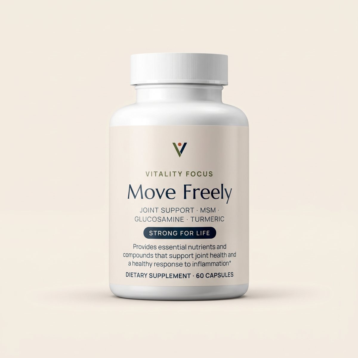 Move Freely label: Joint support · MSM · glucosamine · turmeric