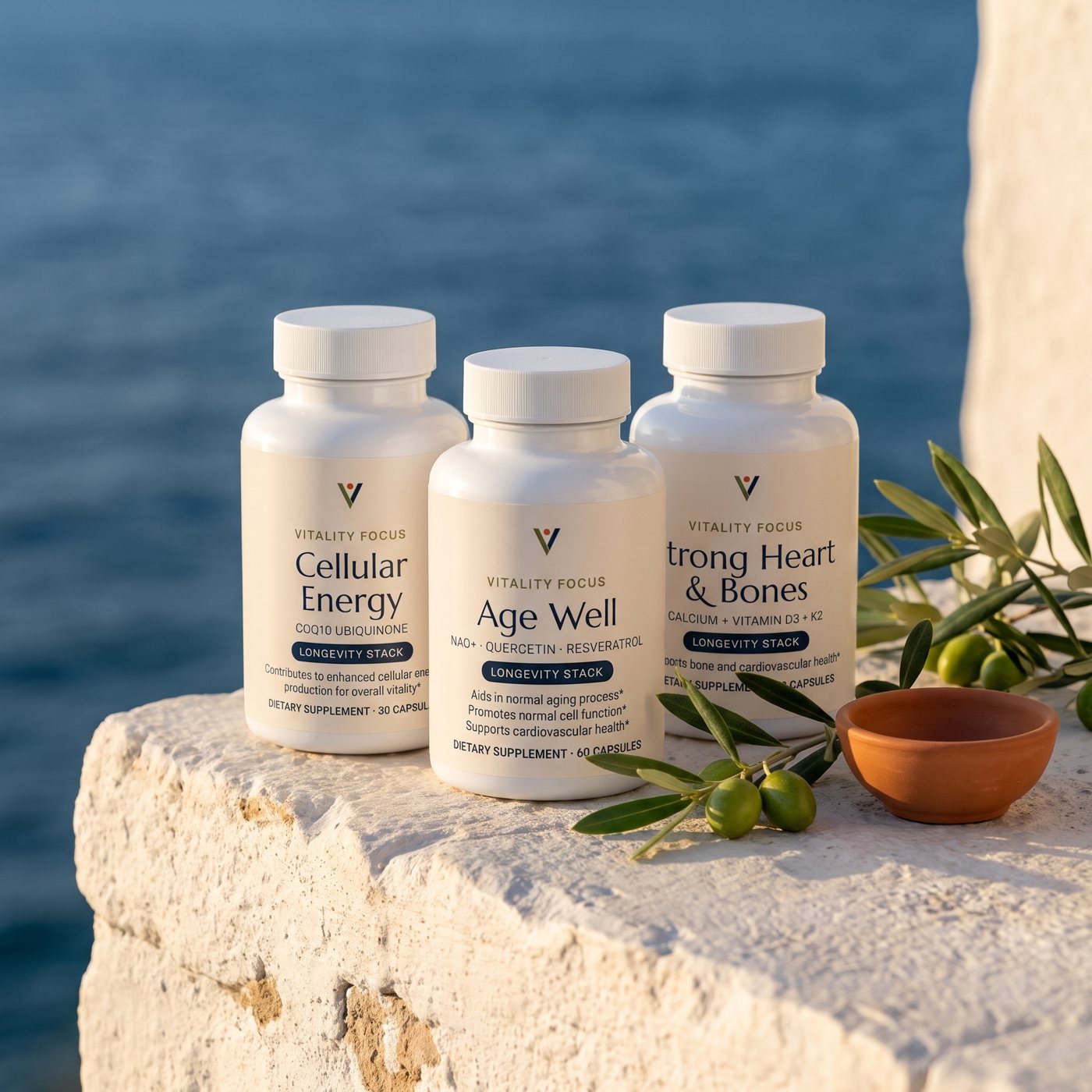The Longevity Stack: Age Well, Cellular Energy, Strong Heart & Bones